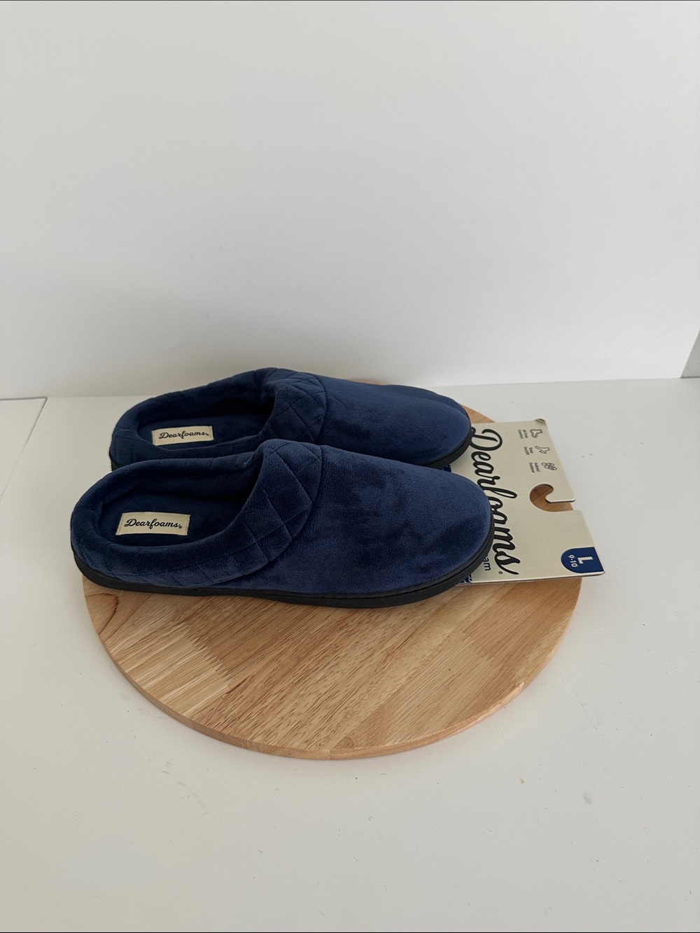 Dearfoams Darcy Velour Scuff Womens Memory Foam Clog Slippers